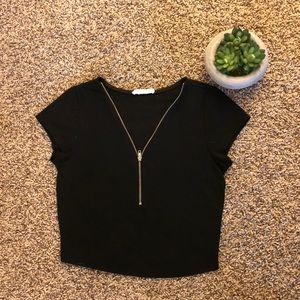 Cute black crop top!